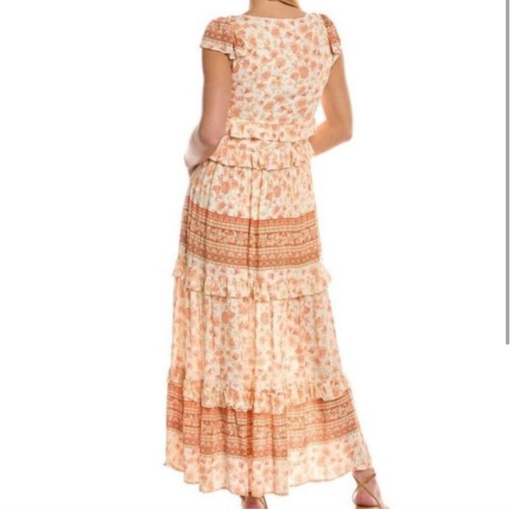 Anthropologie A Collective Story Piper Peach & Cream Floral Maxi Dress NWT $168 - Picture 2 of 7